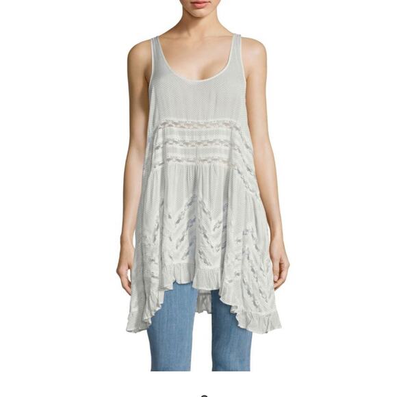 Free People Voile Trapeze Slip Dress Gray XS - Picture 1 of 7